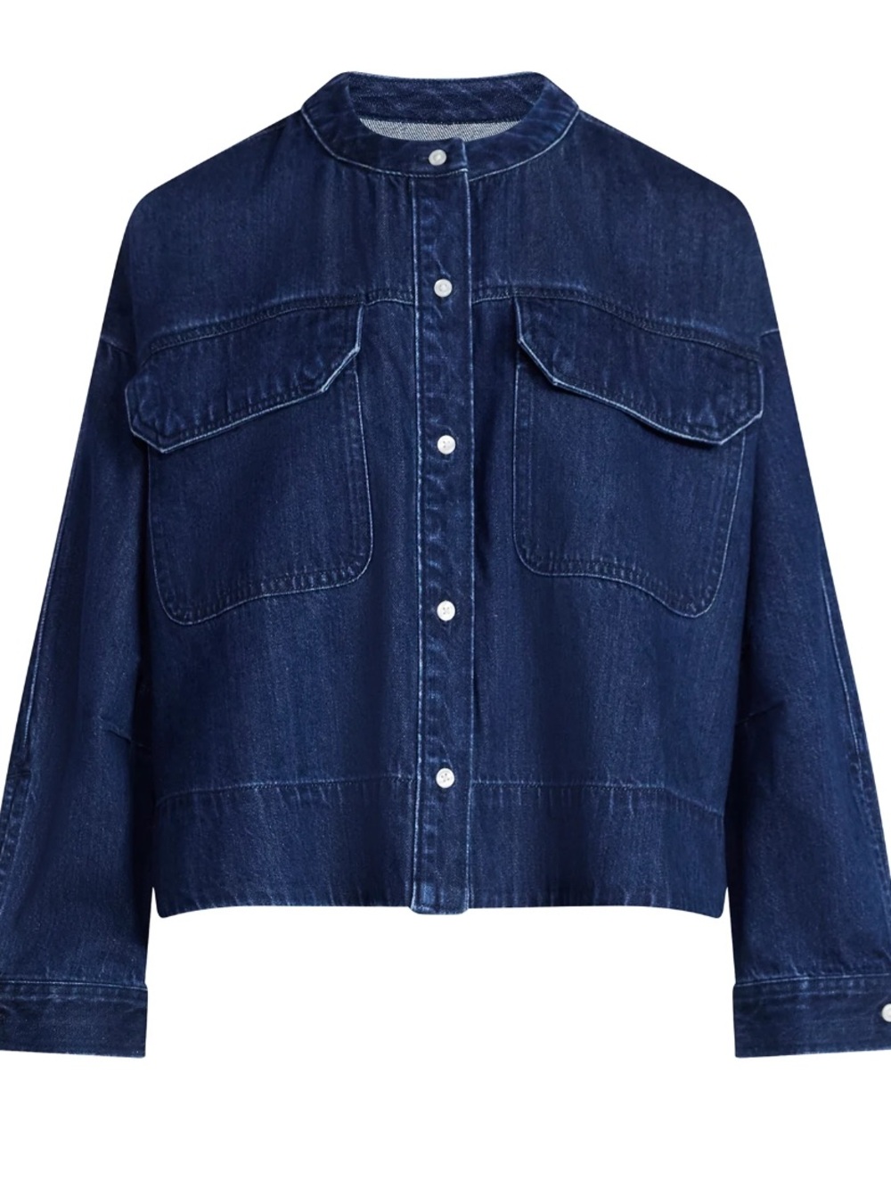 NWT Scoop Women's and Women's Plus Cropped Oversized Button-Down Shirt,small